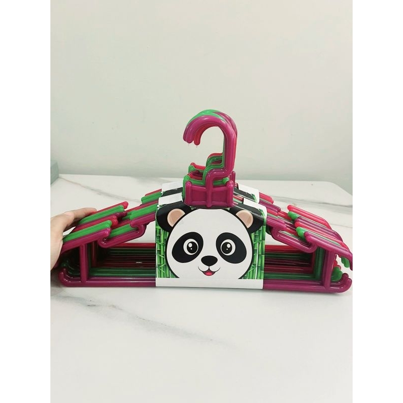 HANGER PANDA DEWASA WARNA ISI 12PC  GANTUNGAN BAJU DEWASA - HANGER PLASTIK MURAH HANGER BAJU JEMURAN