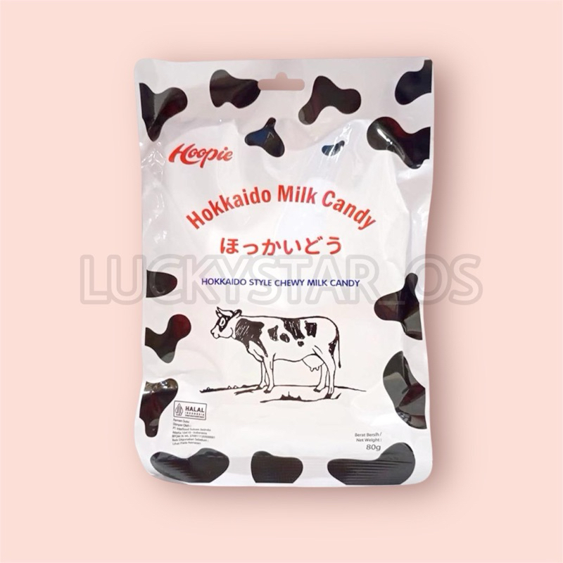 

HOOPIE HOKKAIDO MILK CANDY 80GR PERMEN SUSU HALAL JOKKAIDO STYLE CHEWY MILK CANDY