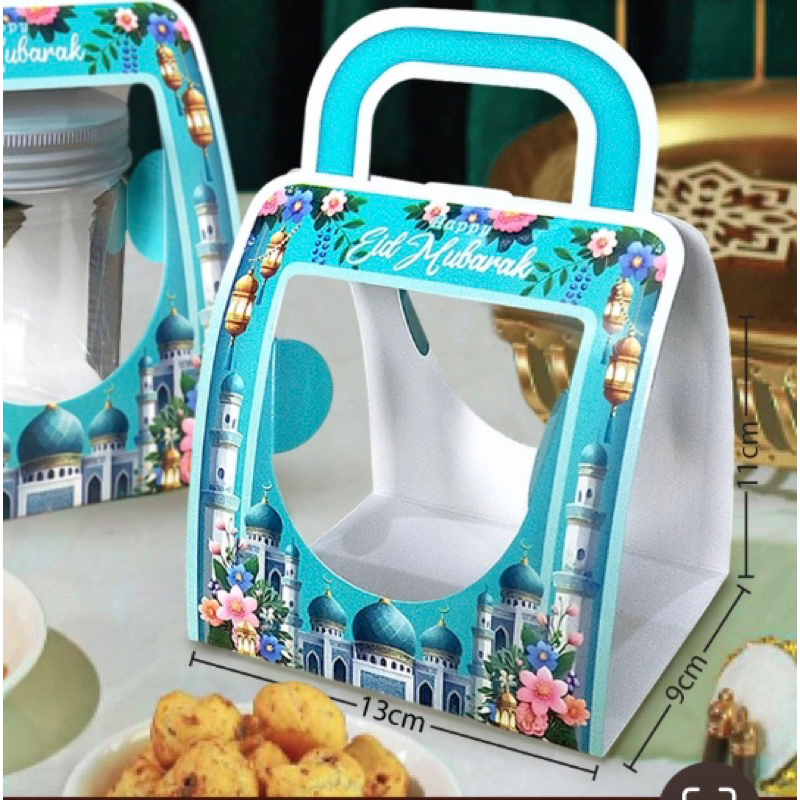 

1set Box Dus Kotak Hampers Idul Fitri Muat 1pc Toples Jar 600ml