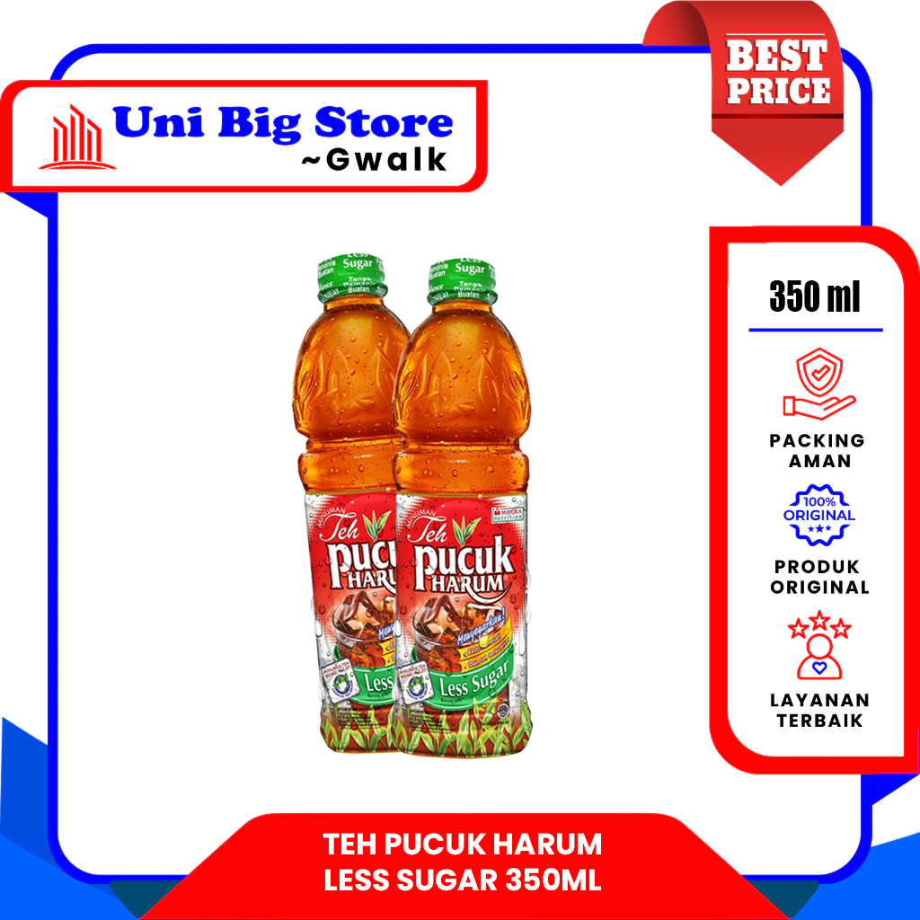 

TEH PUCUK HARUM LESS SUGAR BOTOL - 350ml