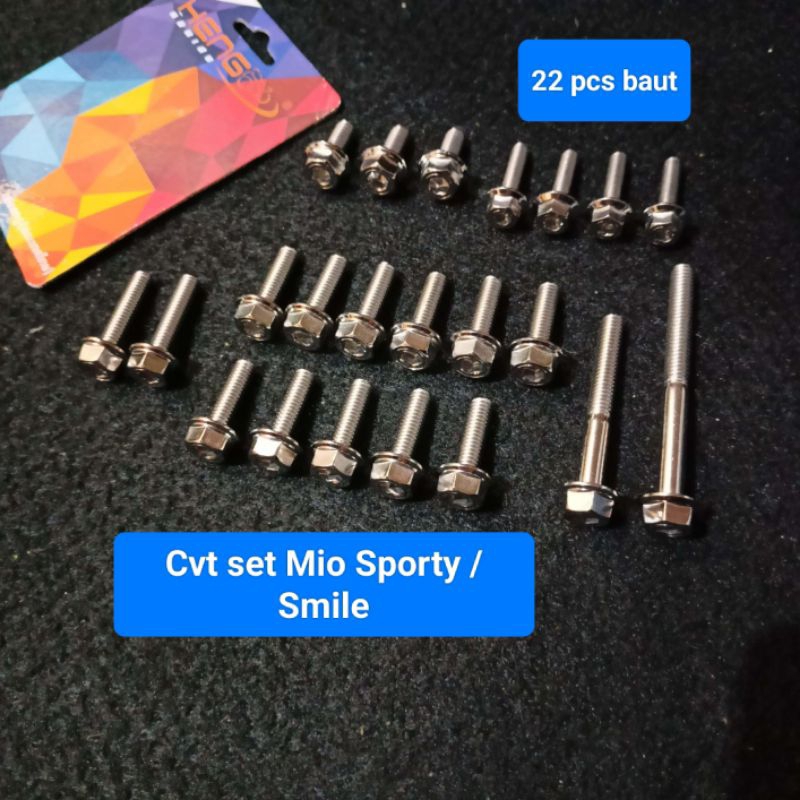 Baut 2 kunci CVT set MIO sporty MIO smile cover + blok cvt full 22 pcs