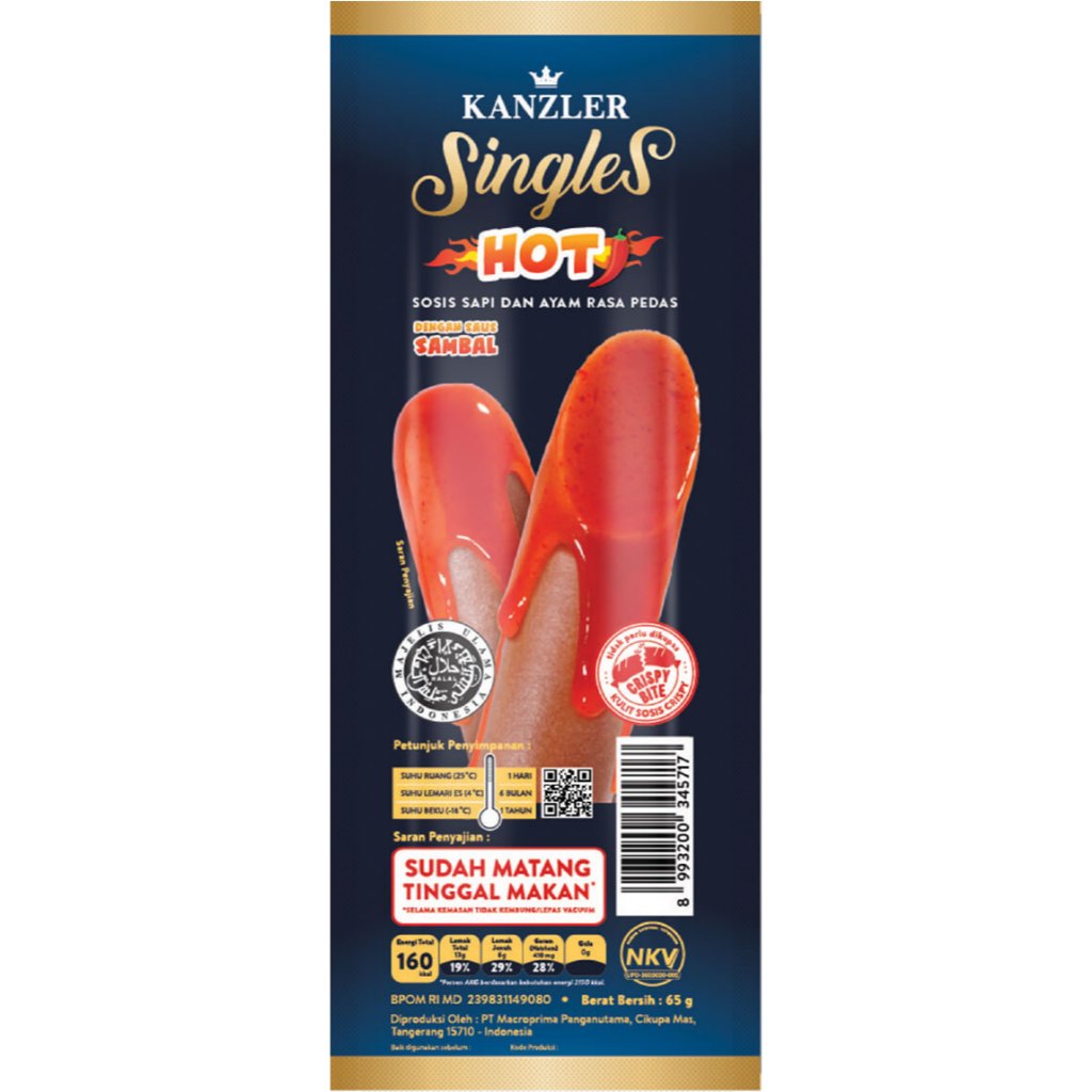 

KANZLER SOSIS SINGLE HOT 60GR