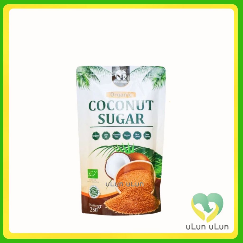 

Ulun Ulun Organic Coconut Brown Sugar Nucifera 250 gr Vegan Halal Gula Kelapa Organik