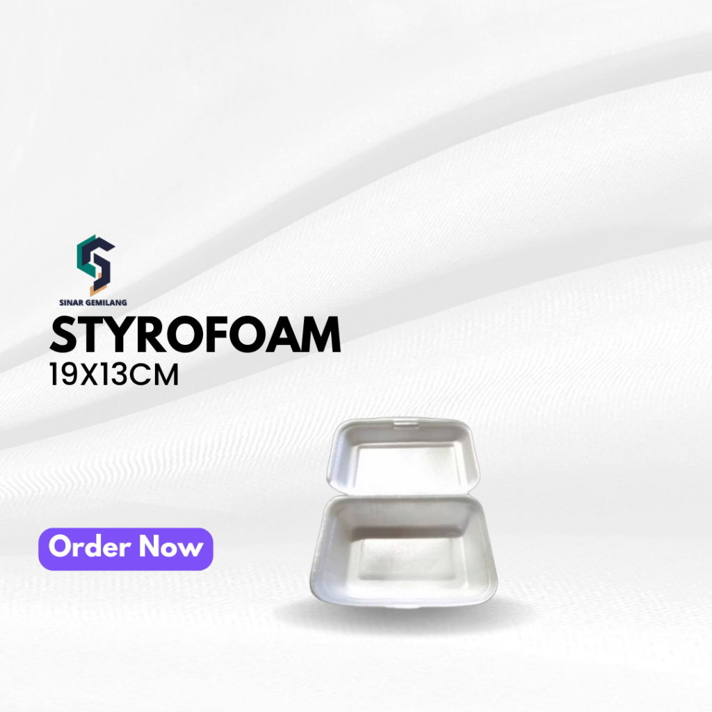Styrofoam TF2 Polos 100 pcs / Kotak Makan Gabus Bubur Mie Ayam