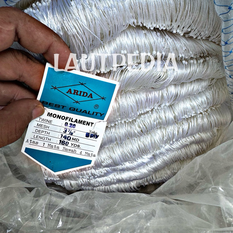 Jaring ikan ARIDA untuk ikan Tongkol 3,7/8 inchi ply8 140x160 YOKO / Jaring Milenium