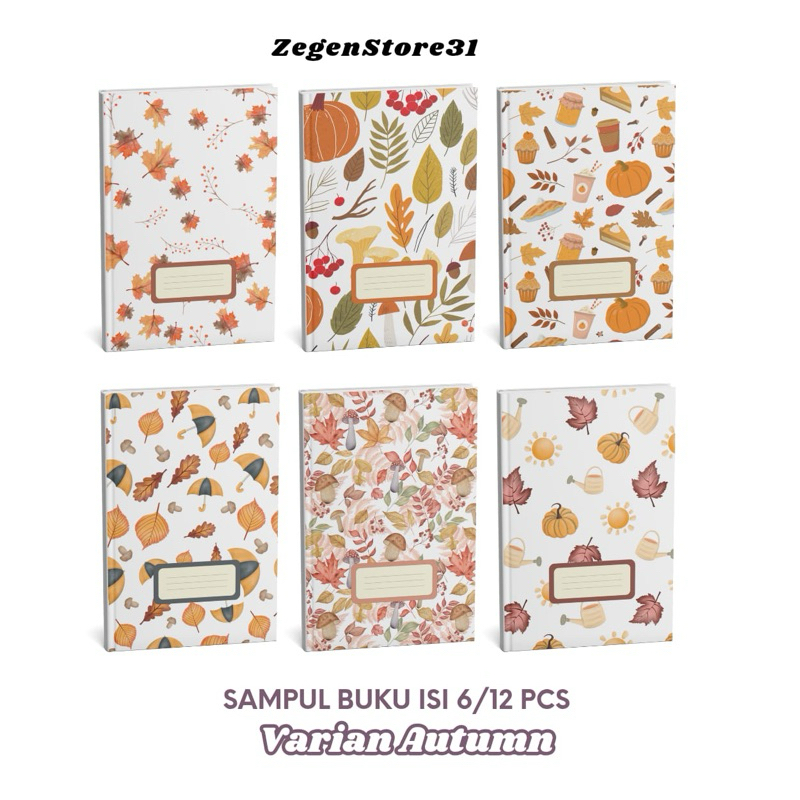 

(AUTUMN) SAMPUL BUKU COVER BOOK AESTHTIC 6 PCS