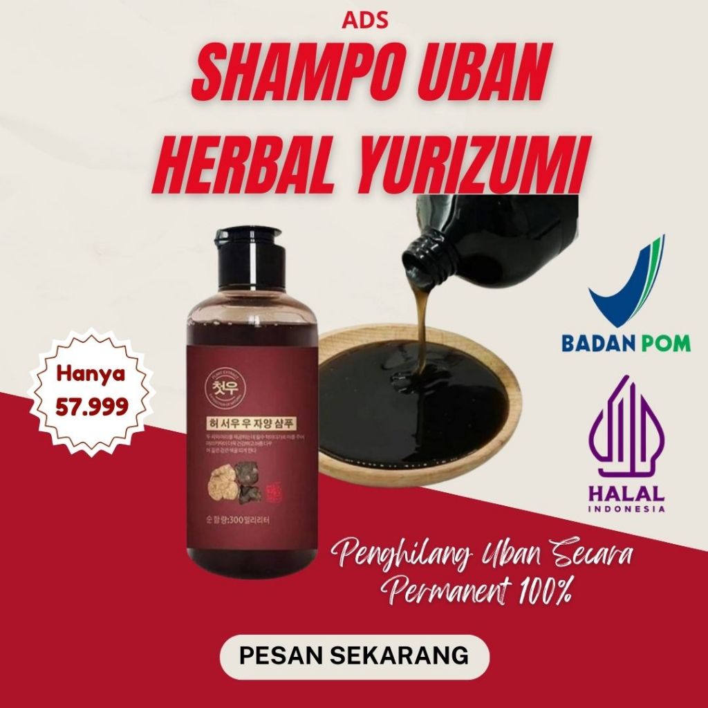 Shampo Penghitam Rambut dari Uban Secara Permanen 300ml 100% Original Blackening Shampo Herbal