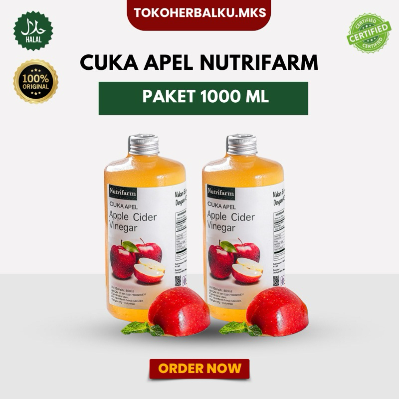 

CUKA APEL Nutrifarm PAKET 2 BOTOL 500ML