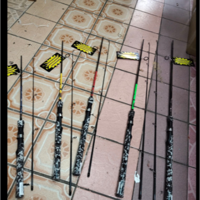 Joran Pancing Tornado Ikan Arwana 135 cm Hollow Carbon - 135cm