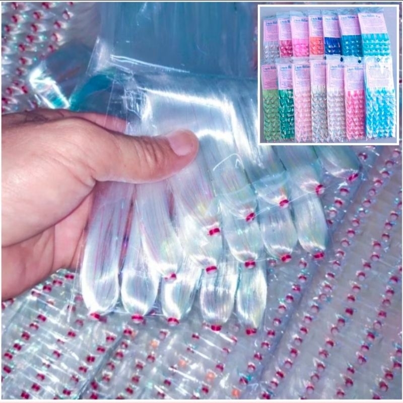 10 Bungkus Bulu Mutiara B Umpan  Pancing Umpan Rawei Umpan ikan cekalang umpan ikan umpan trolling