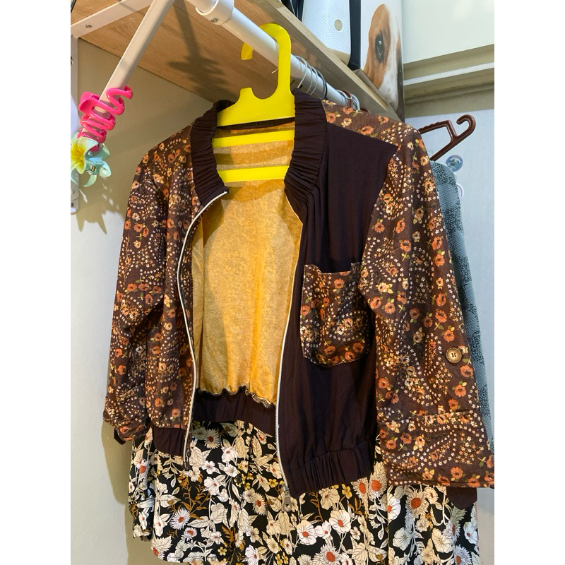 blazer batik crop