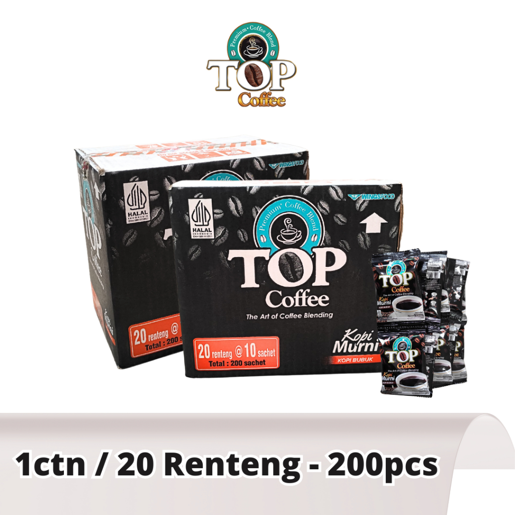 

Kopi Top Coffe Kopi Murni 6g 1 KARTON / 20 Renteng / 200 Sachet