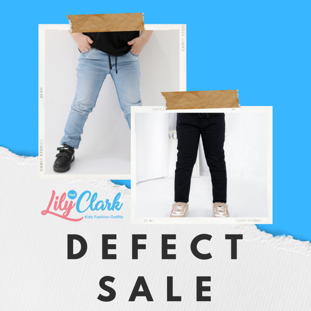 Defect/ Reject Minor Celana Jeans Panjang dan Jogger Anak Laki-Laki Lily n Clark