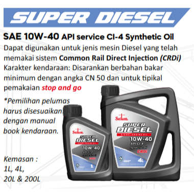 Oli Super Diesel 10W - 40 Seiken Japan