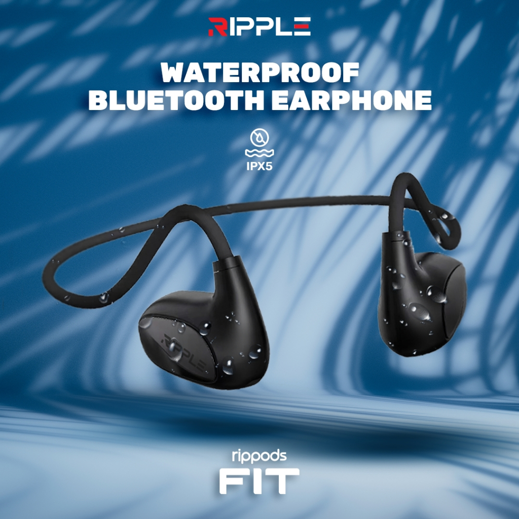 Ripple AI Rippods True Go TWS Headset Bluetooth + Fit F2 Sport Bluetooth Earphone