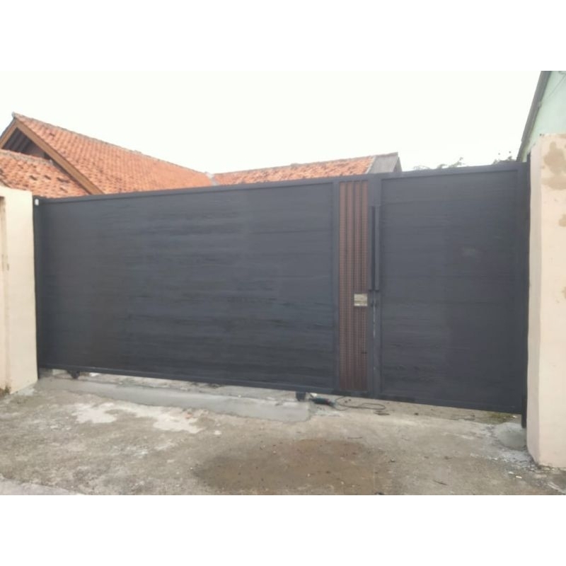 Pagar Minimalis Lisplang GRC Wood