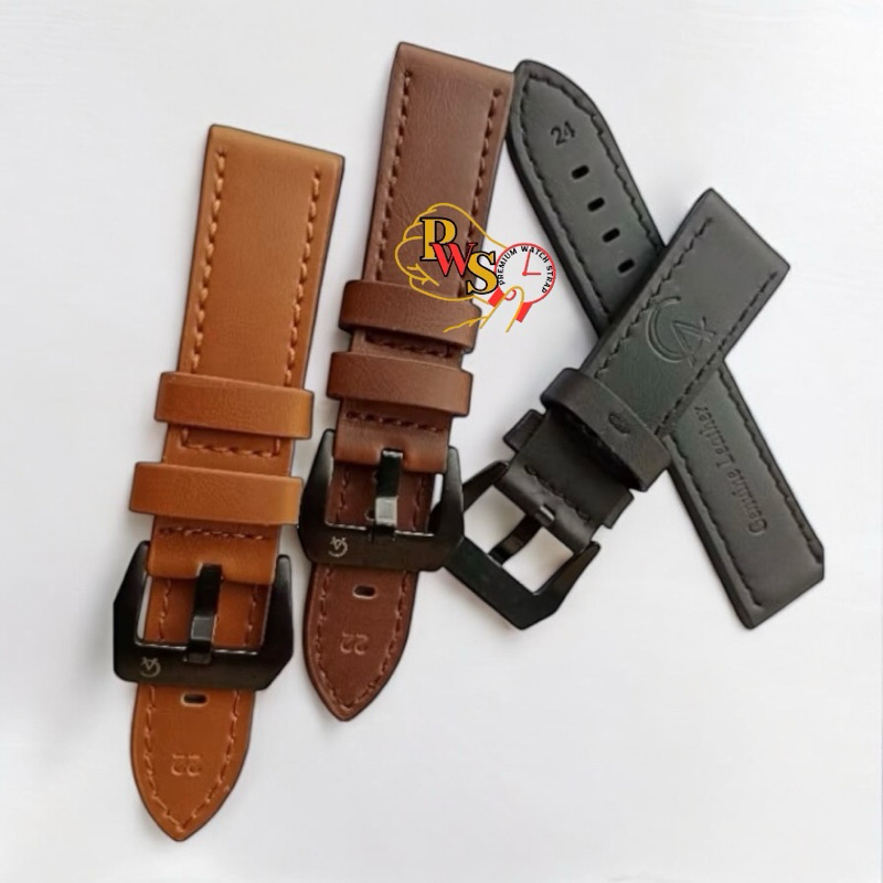 Premium•Strap Jam Alexandre Christie Kulit 22mm•24mm Tali Jam Tangan Alexandre Christie Kulit