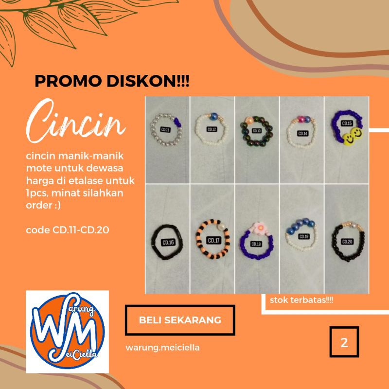 [2] cincin wanita dewasa motif lucu CD.11-CD.20