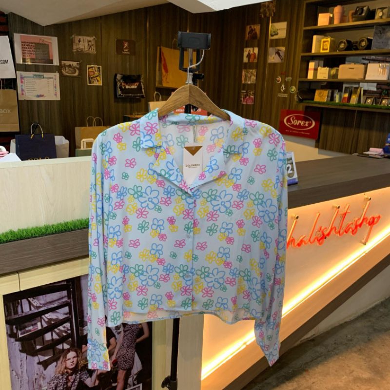 kemeja colorbox lengan panjang cewek ciwi