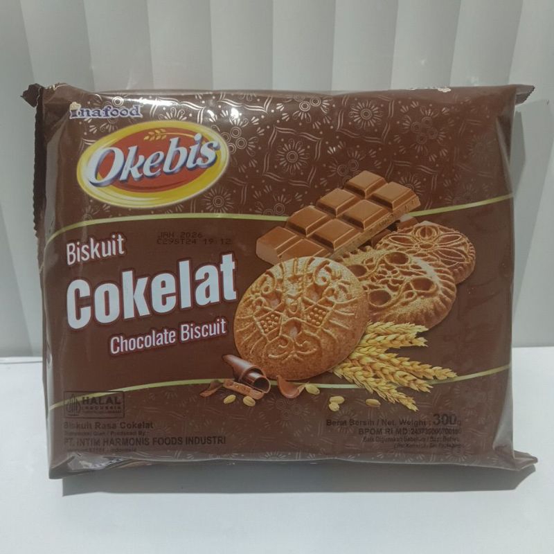 

BISKUIT OKEBIS RASA COKLAT, INAFOOD OKEBIS, BISKUIT COKLAT