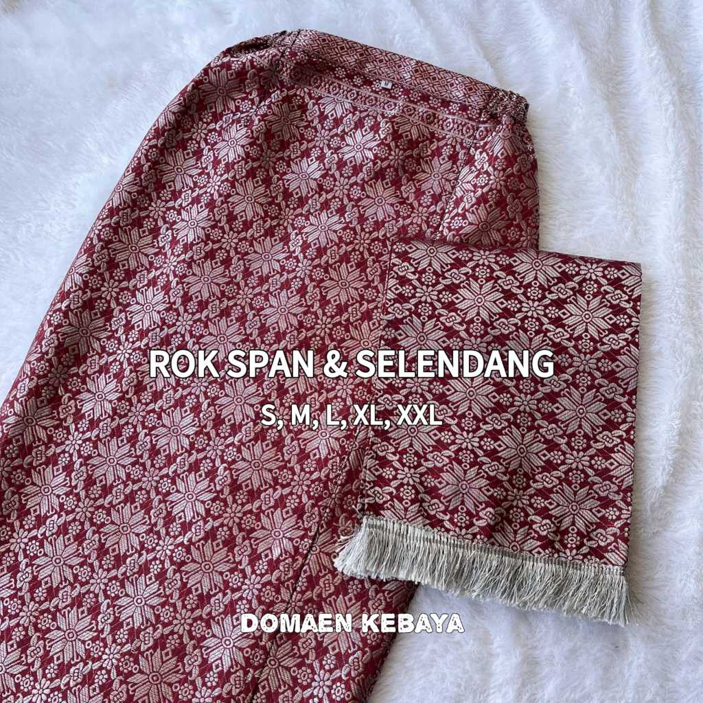 SET Rok Songket Span dan Selendang Songket Semi Palembang