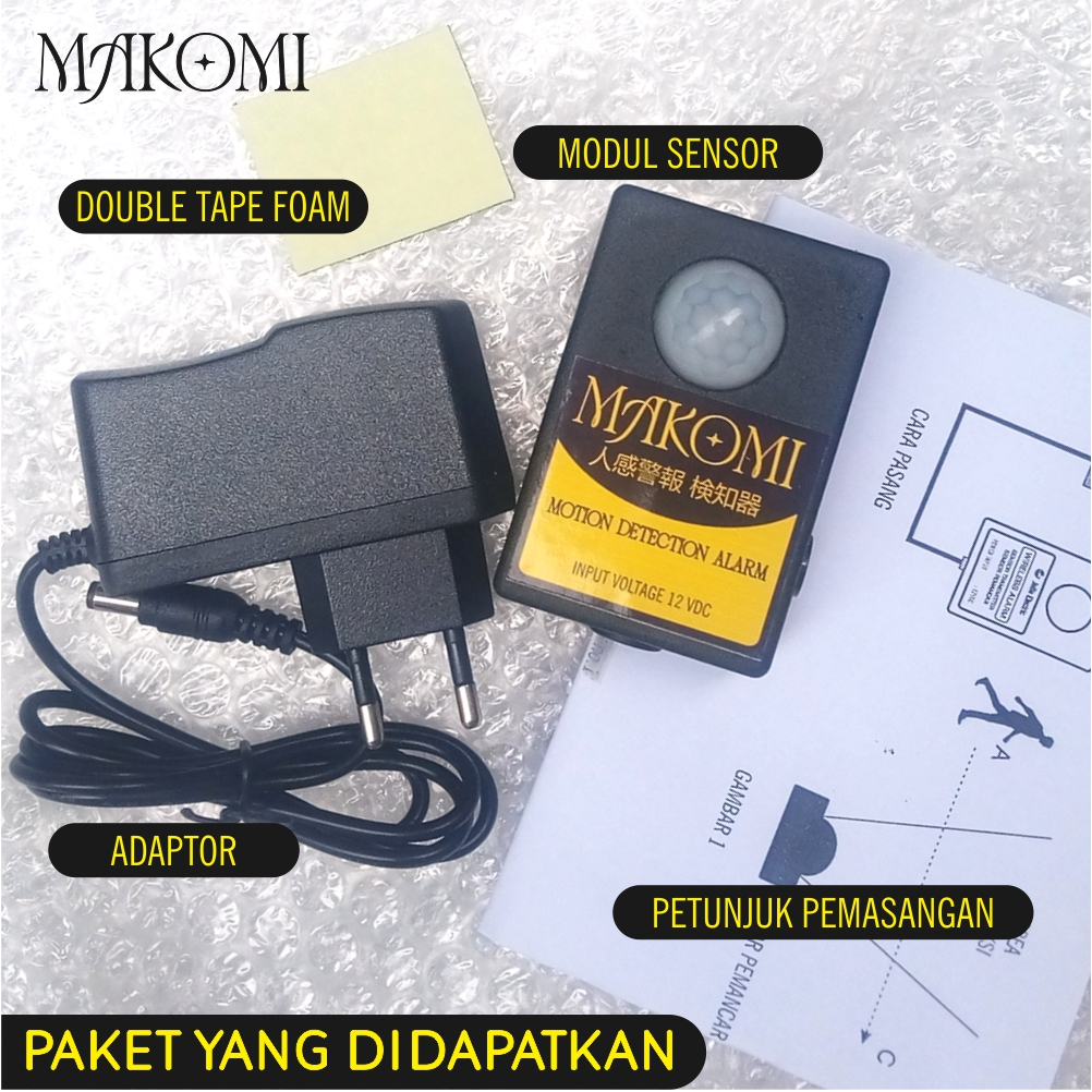 Alarm rumah alarm maling sensor gerak orang alarm pintu bel pintu