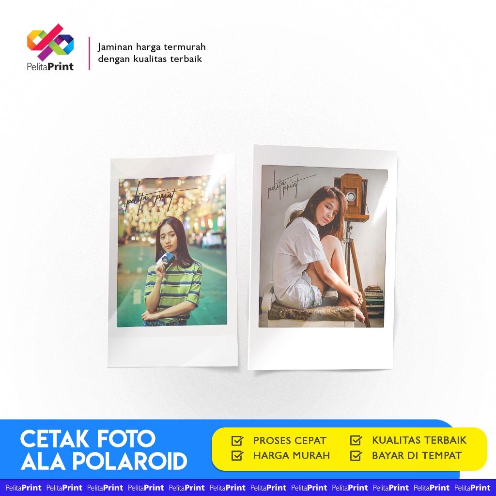 CETAK FOTO POLAROID PAKET 100 PREMIUM LAMINASI 2 SISI ANTI AIR