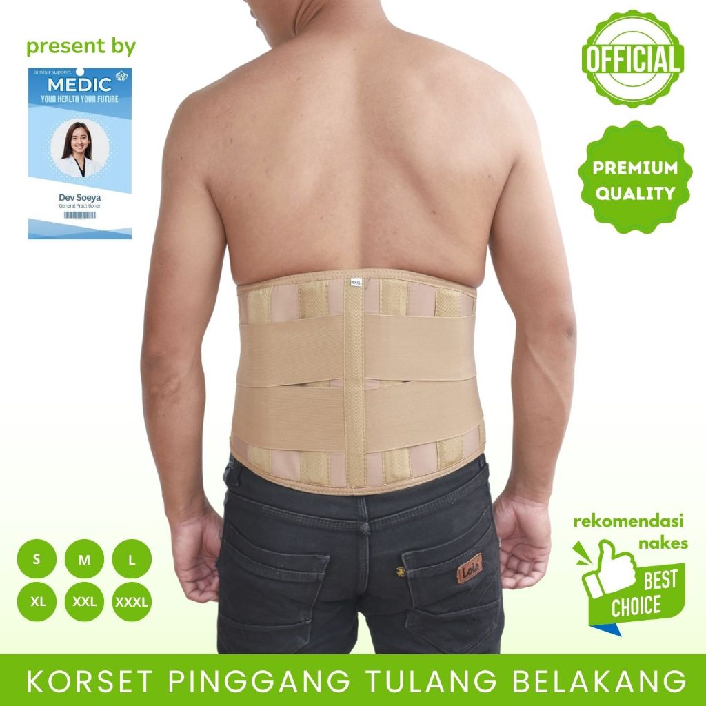 Korset Pinggang / Korset Tulang Belakang / Terapi Sakit Pinggang Syaraf Kejepit