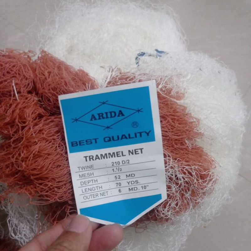 Promo jaring udang 3 lapis Arida luar dalam nilon jaring udang jrebung jaring trammelnet