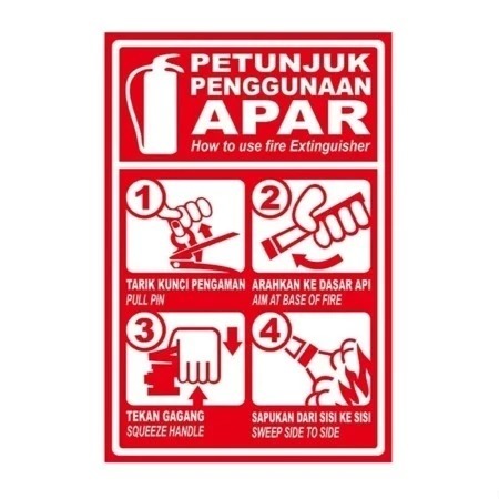 

STIKER VINYL CARA PENGGUNAAN APAR SIGN RAMBU K3 Uk. 20 x 30 CM