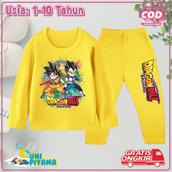 Baju Tidur Dragon Ball Daima Stelan Panjang Anak Cowok atau Cewek usia 1-10Tahun 1653