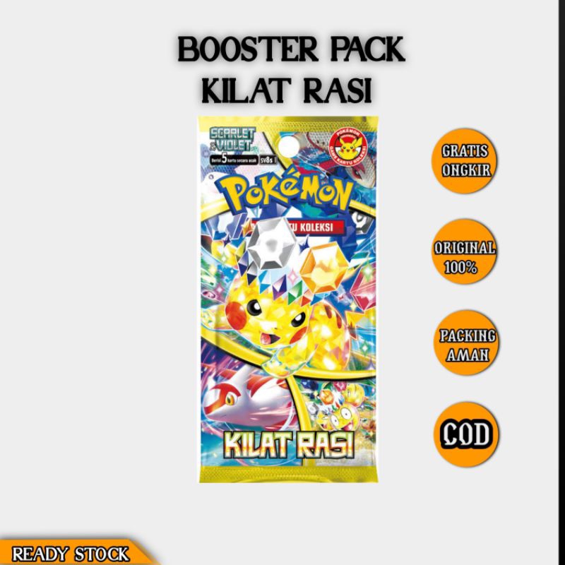 Booster Pack kilat rasi Pokemon Indonesia Original