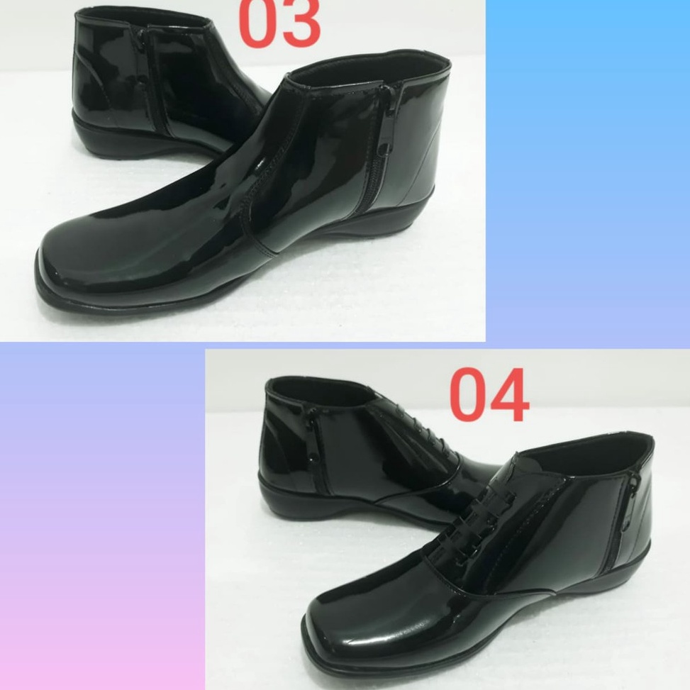 KODE Y57C Sepatu Boots PDH Cewek Wanita Security Satpam Polwan Taruna Paskibra Dinas Elegan Mewah Me