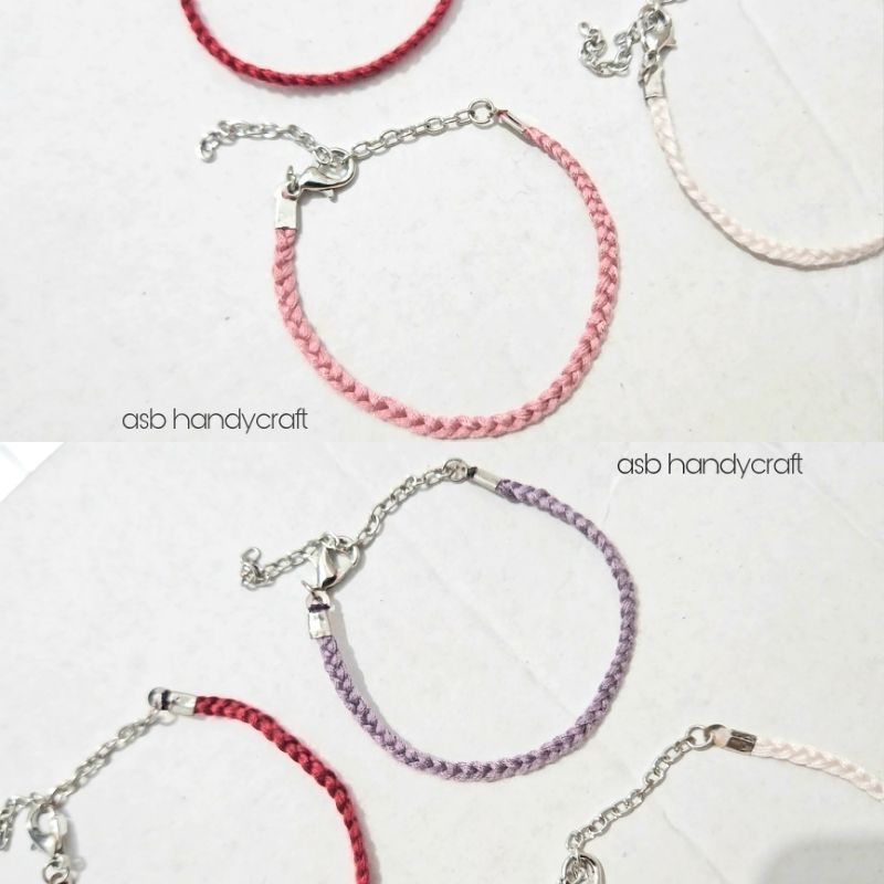 ASB - [PART 2] 4Warna Gelang TALI KEPANG ANYAMAN  anyam etnik handmade tassel rumbai pria wanita