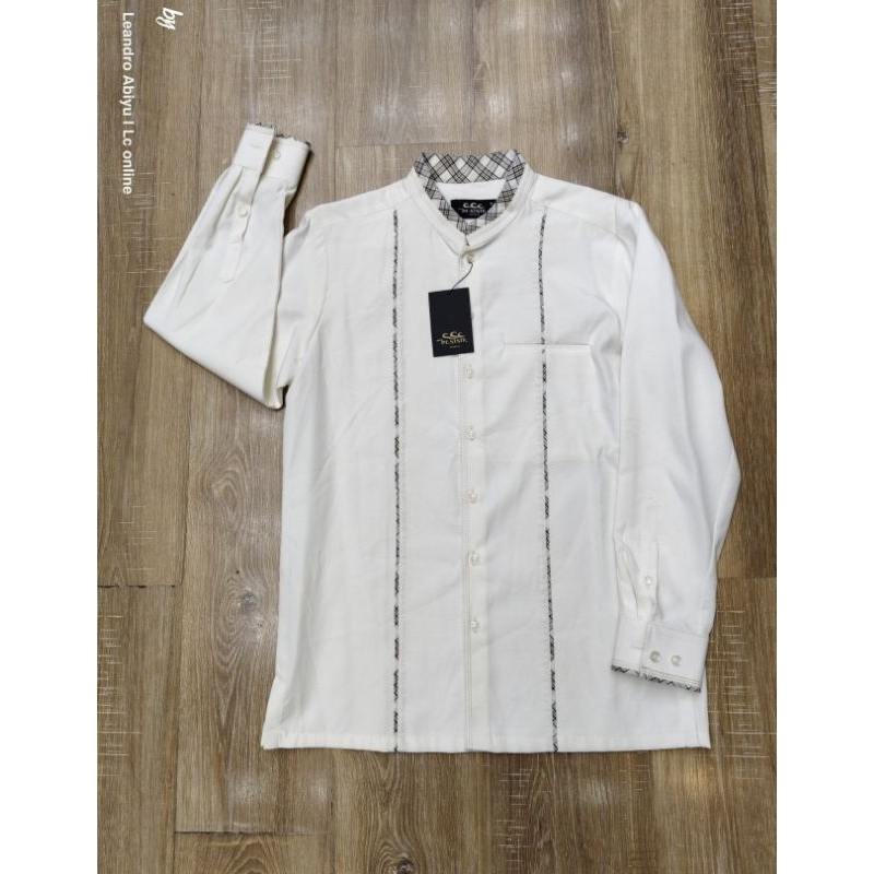 Batik Pesisir - Kemko Panjang Premium Warna Soft Cream Bahan Press Trikot