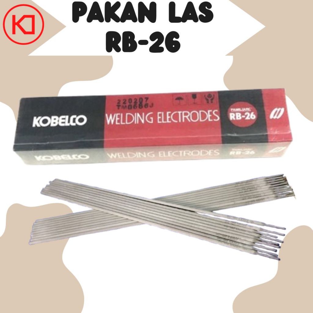 KOBE STEEL Kawat Las RB 26 / RB26 2.6 mm /2.6mm Kemasan 1kg (REPACK)