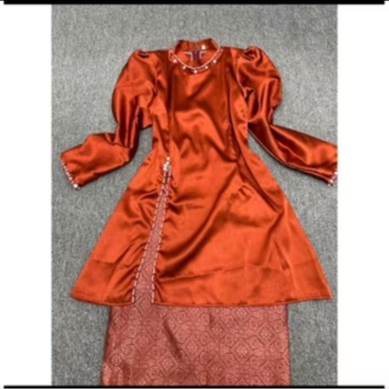 setelan rok  melayu wanita kombinasi songket