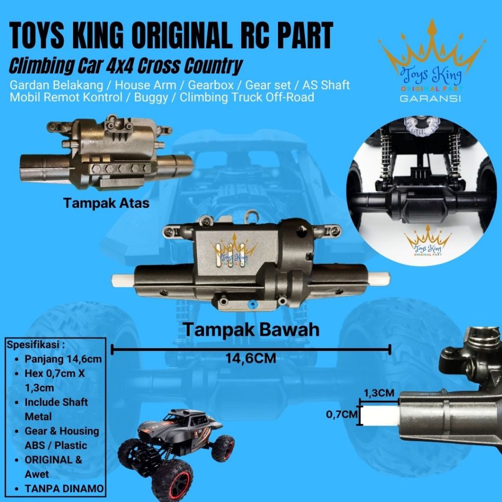 ARIVINDO Gardan Belakang / House Arm / Gearbox / Gear Set RC CLIMBING CROSS COUNTRY 1:14 PART