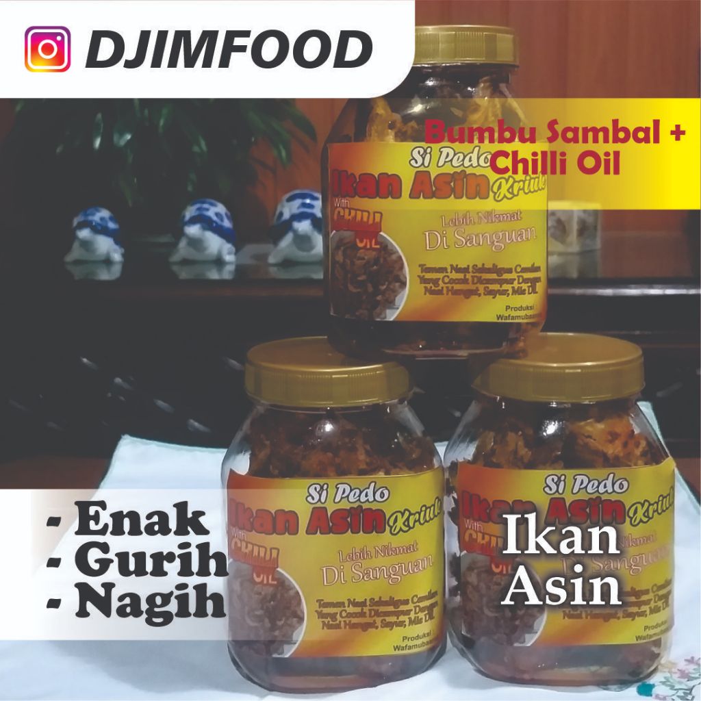 

Ikan Asin kriuk sambal chilli oil si pedo | Djimfood