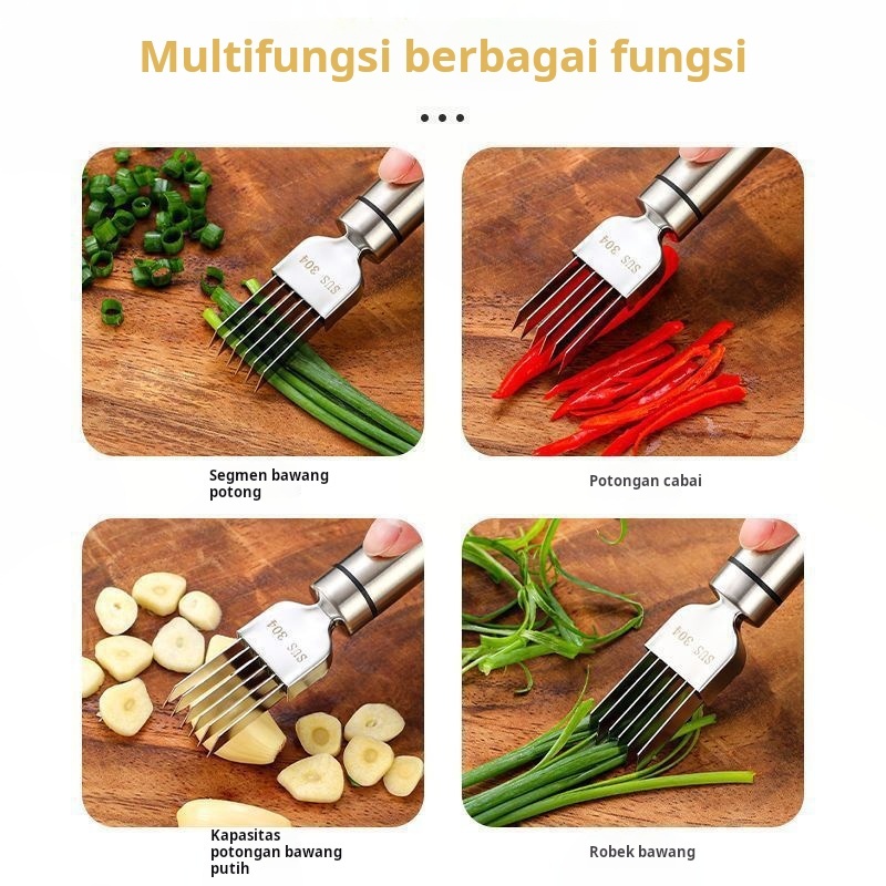 Penghancur Bawang Stainless Steel 304 Artefak Penghancur Bawang Rumah Tangga Penghancur Bawang