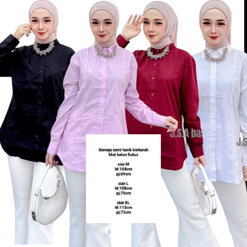 SUNMODESOLO || Hem Katun Semi Tunik Wanita Terbaru/Hem JSA Wanita