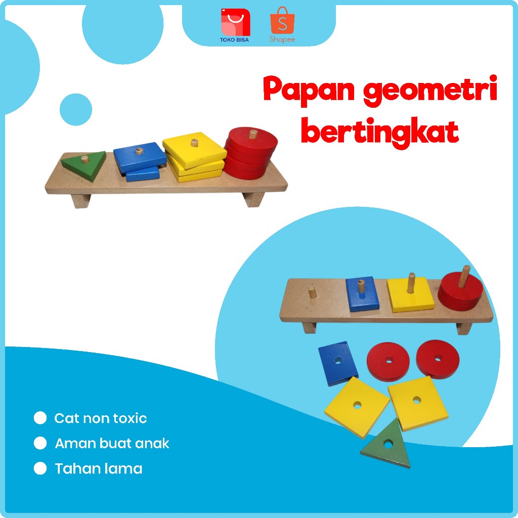 Promo Mainan Edukasi |  Big Sale  | Papan Geometri Bertingkat | Mainan Edukasi Geometri | Mainan Pen