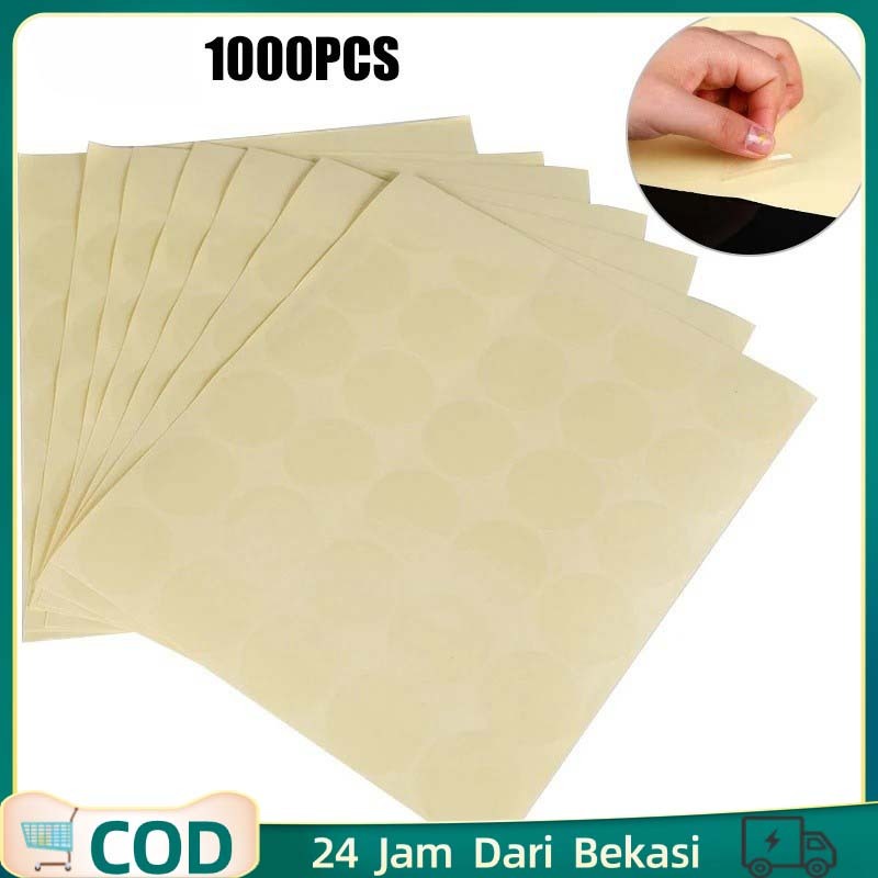 

1000 Pcs Sticker Label Transparan / Stiker Segel Transparan / Segel Sticker / Sticker Segel Bulat / Polos Label Stiker Kemasan