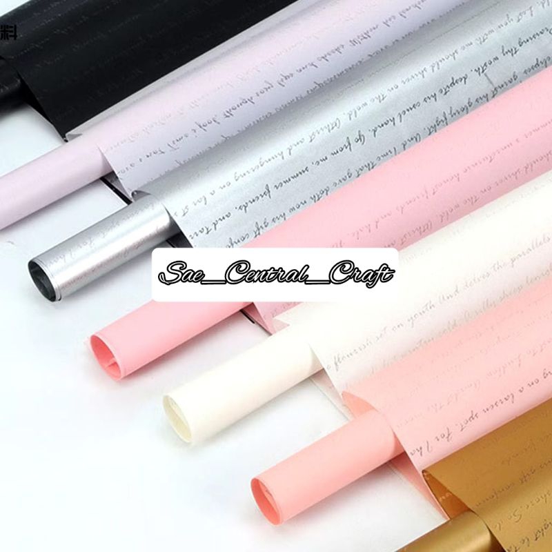 

ECER Kertas Buket Motif Flower Wrapping FREE PACKING Cellophane Quotes Waterproof Kertas Buket Bunga Kertas Buket