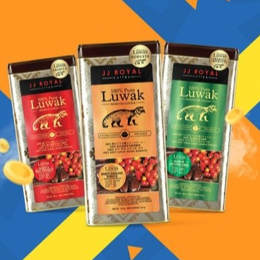 

JJ Royal 100% Pure Luwak 100gr Ground Coffee Kopi Bubuk Murni