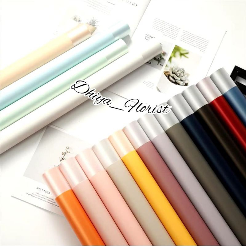 

Bi Color Metallic Cellophane FREE PACKING Kertas Bunga Metalik 2 Warna Waterproof Cellophane Bi Color