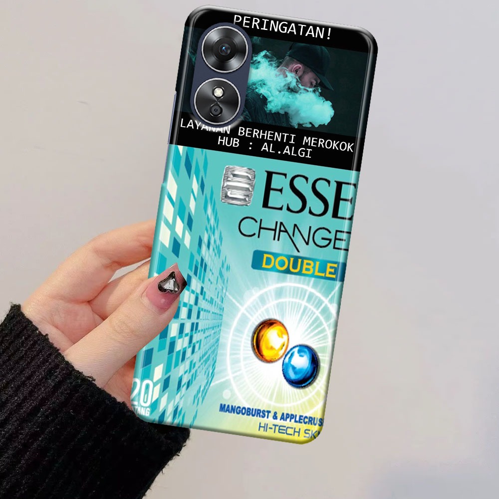 Case Oppo A17 - Fashion Printing Rokok - Hardcase, Case Murah, Cassing HP, Promo Case - Bisa COD