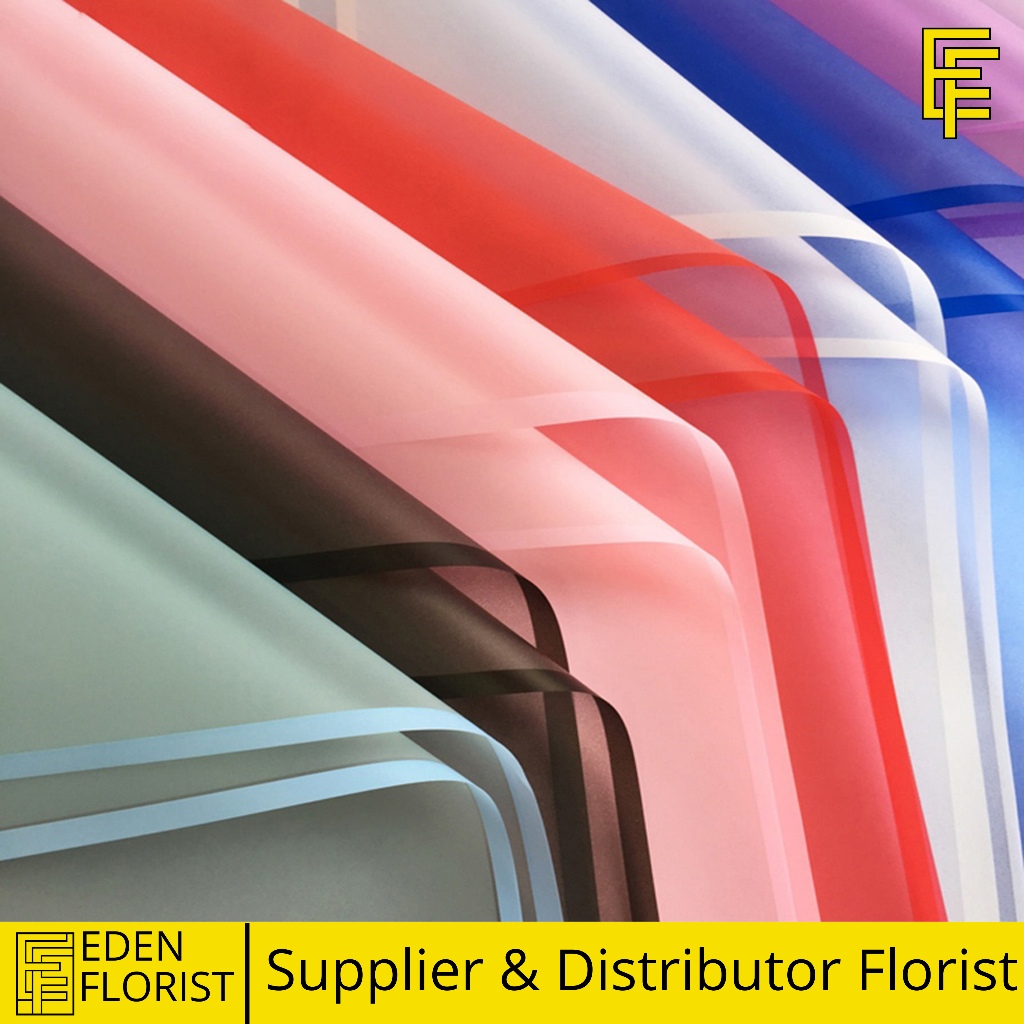 

EdenFlorist Flower Wrapping Paper Transparan List Kertas Buket Bunga Korea Cellophane COD KB05