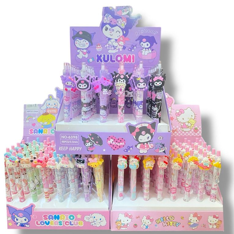 

HJK 1 Box (48Pcs) Pulpen Karakter Lucu Pena Tinta Warna Warni Pulpen Sanrio Pen Gemes Unik Pulpen