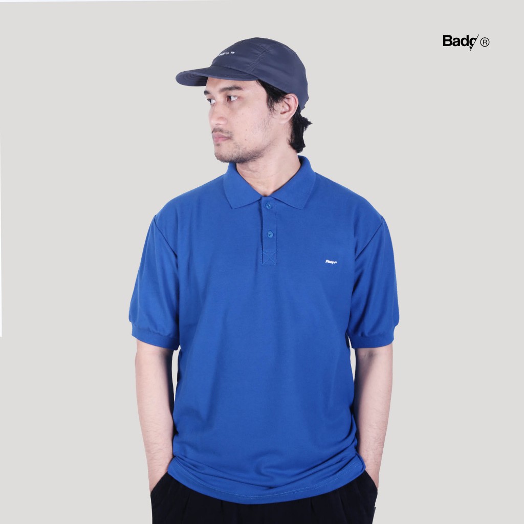 Badger Kaos Polo Shirt PS Blue Kaos Kerah Berkerah
